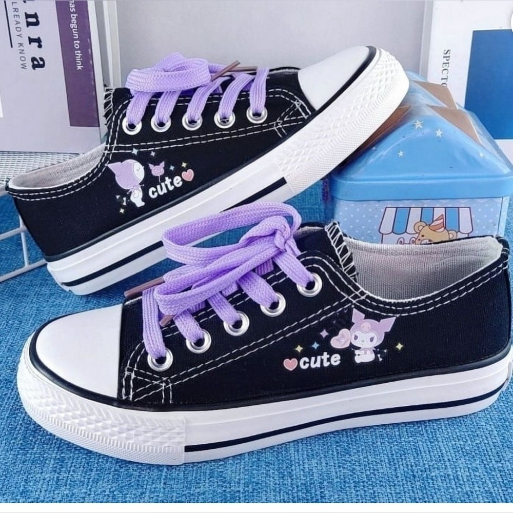 Kuromi Canvas Sneakers for Women by Sanrio